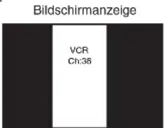 Bildschirmanzeige VCR Ch:36