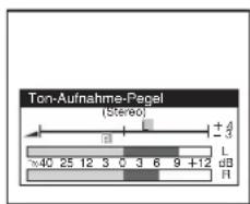 Ton-Aufnahme-Pagel (Stereo) +3 L dB x40 25 12 3 0 3 6 9 +12 R