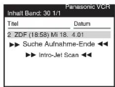 Inhalt Band: 30 1/1 Titel Datum 2 ZDF (18:58) Mi 18. 4.01 ►► Suche Aufnahme-Ende ◀◀ ►► Intro-Jet Scan ◀◀