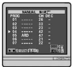 MANUAL PROG CH DEC 01--------26-- 02--------33-- 03--------23-- 04--------42-- 05 ARD 47-- 06--------21-- 07--------22-- SELECT OPGS 0000 REV 15%
