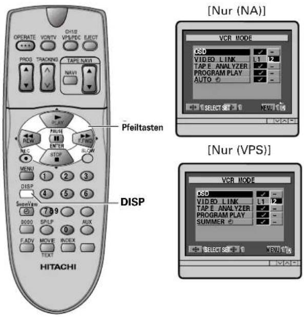 OPERATE VOUTV CHIN PROG TRACKING TAPE NAVI NAV Pfeiltasten NEW PAUSE FWD NEW ENTER SLOW STOP MENU 1 2 3 DISP 4 5 6 SHOWVIEW 7 8 9 0000 SPILP AUX F.ADV MOVE INDEX TEXT HITACHI [Nur (NA)] VCR MODE QSD VIDEO LINK L1 2 TAP E ANALYZER PROGRAM PLAY AUTO SELECT SET MENU [Nur (VPS)] VCR MODE QSD VIDEO LINK L1 2 TAP E ANALYZER PROGRAM PLAY SUMMER SELECT SET 1 NEW VSP