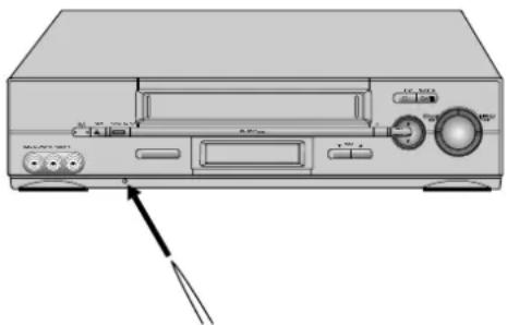 HITACHI VT-FX960E - Die Anzeige des Videorecorders ist gestört oder es funktioniert keine der Bedienungstasten - 1