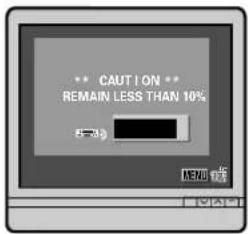 CAUTION REMAIN LESS THAN 10%