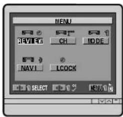 MENU 53 54" 55 1 REVIEW CH MODE NAV1 LCOCK SELECT KEY