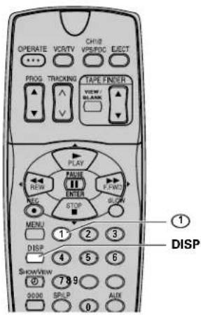 OPERATE VCR/TV CHUB PROG TRACKING TAPE FINDER VIEW BLAM PLAY FAUSE ENTER STOP MENU 1 2 3 DISP 4 5 6 SHOWVIEW 7 8 9 00/00 SPLP AUX 0 ① DISP