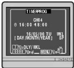 TIMERPROG CH04 16:00-18:00 16/05/00 TU WKL [DAY/MONTH/YEAR] SP 7TU=DLY/WKL 0000 Tu=d MENU Tu=1
