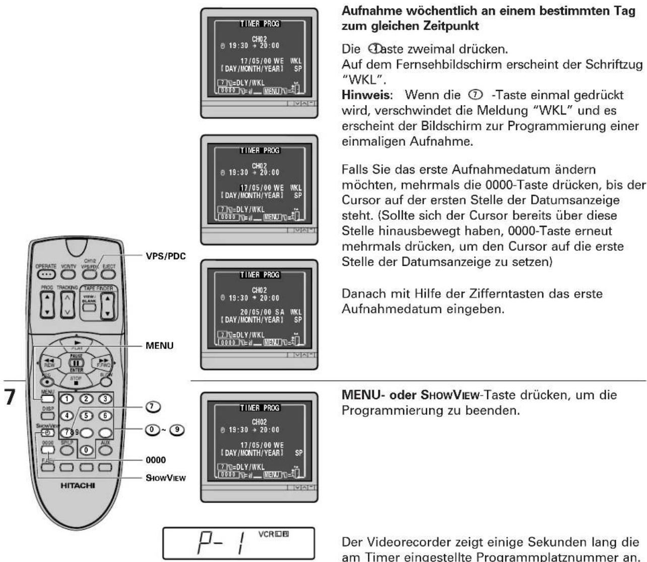 HITACHI VT-FX950E - Bedienungselemente Bildschirmanzeige - 1