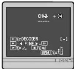 CH42- + 04 ≡ DECODER ← FINE + - ≡ √ = # MENU = ?