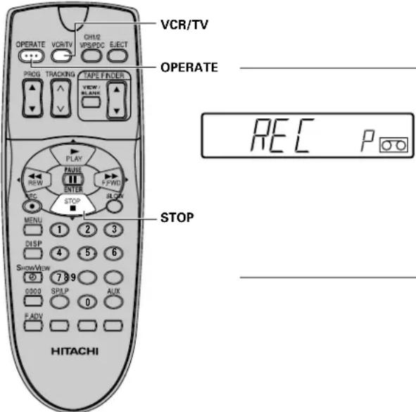 HITACHI VT-FX950E - VORBEREITUNG DER AUFNAHME MIT DEM SATELLITEN-DECODER - 1