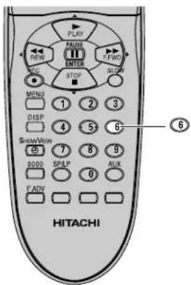 PLAY FAUSE F/FWD RENEW ENTER STOP SLOW MENU 1 2 3 DISP 4 5 6 SHOW/View 7 8 9 8000 SPILP AUX 0 0 F ADV HITACHI