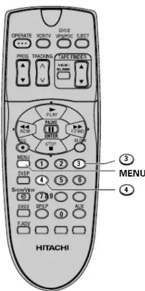 HITACHI VT-FX950E - Ein- und Ausschalten der Uhr-Automatik - 1