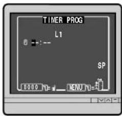 TIMER PROG L1 SP 0:00:0 T= - MENU T= 4