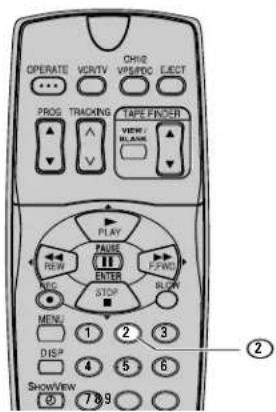 OPERATE VCRTV OHIS VSPRC EJECT PROG TRACKING TAPE FINGER VIEW: RANK PLAY PULSE ENTER FORNO STOP BLOW MENU: 1 2 3 DISP 4 5 6 SHOW/View 789
