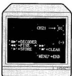 CH21 → 01 +DECODER -FINE +STORE +CLEAR -MENU ← END
