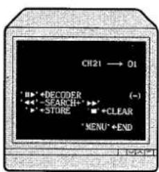 CH21 → O1 *+DECODER *-SEARCH+ *+STORE *+CLEAR *MENU*←END