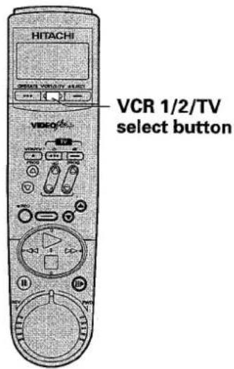 VCR 1/2/TV select button