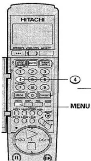 HITACHI OPRUTE VARIETY SELECT * *** PROM PUM ENTES TRANS PUM 1 2 3 4 5 6 P/CONTROL 7 8 9 PROG 0 CORRECT MENU DSP PPG CLK INDEX SPAP CONTROL CHILL A DIS V EUS GLOW IPI MENU ④ MENU
