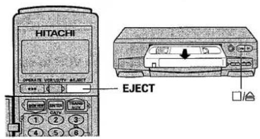 HITACHI OPERATE VOLT/TV ELECT EJECT 1 2 3 4 5 6