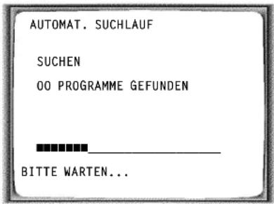 AUTOMAT. SUCHLAUF SUCHEN OO PROGRAMME GEFUNDEN BITTE WARTEN...
