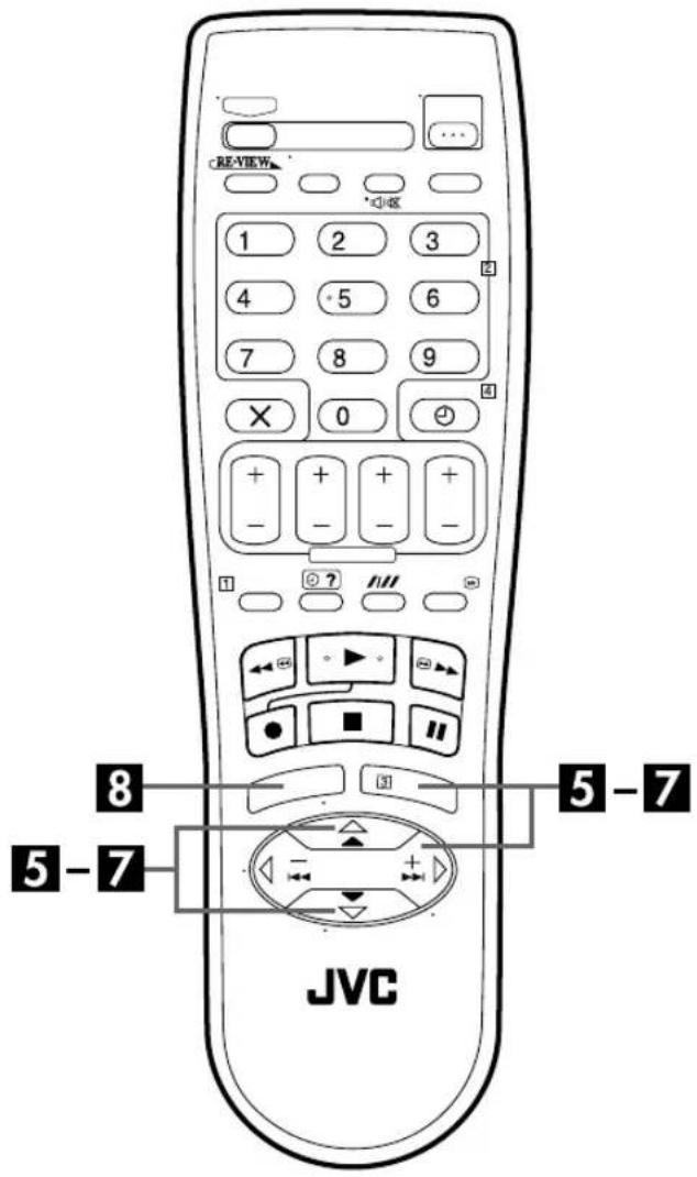 REF-VIEW 1 2 3 4 5 6 7 8 9 X 0 + - + - + - + ? I ? / // 8 5-7 5-7 JVC