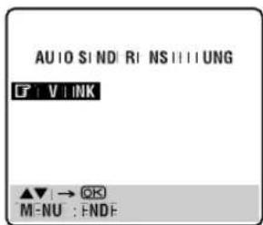 AUTO SIND RI NS111UNG VINK ▲▼ → OK M-NU : ENDF