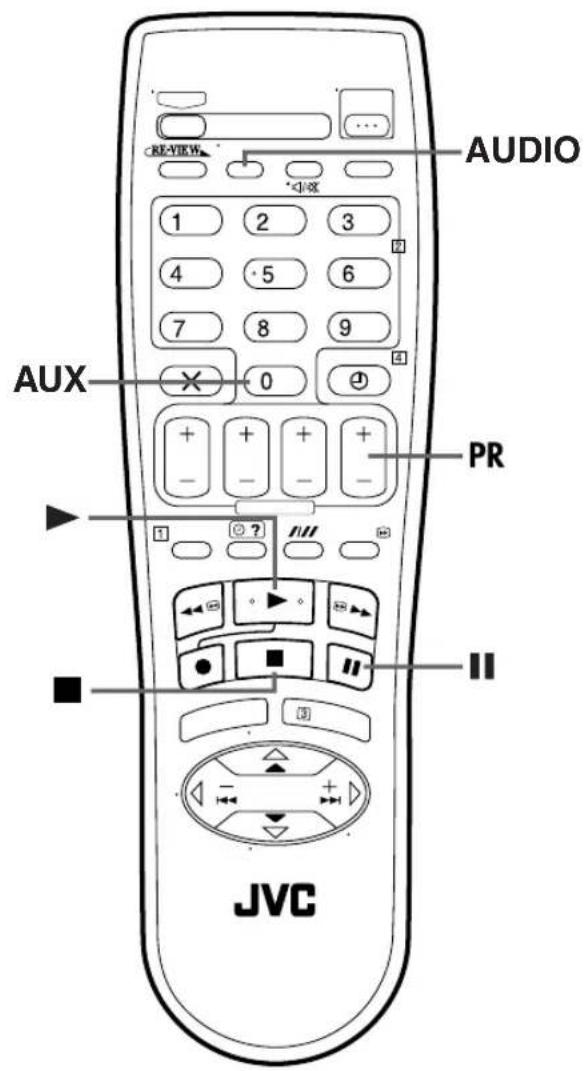 AUDIO 1 2 3 4 5 6 7 8 9 AUX PR JVC