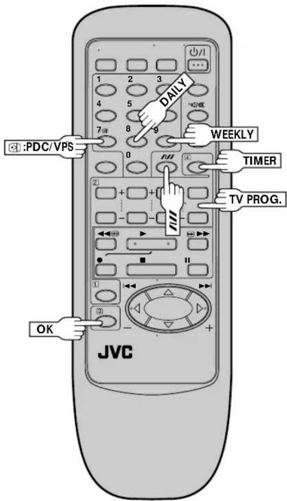 Daily WEEKLY TIMER TV PROG. OK JVC