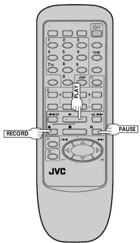 1 2 3 4 5 6 7 8 9 0 PLAY 2 + ... - RECORD JVC II PAUSE