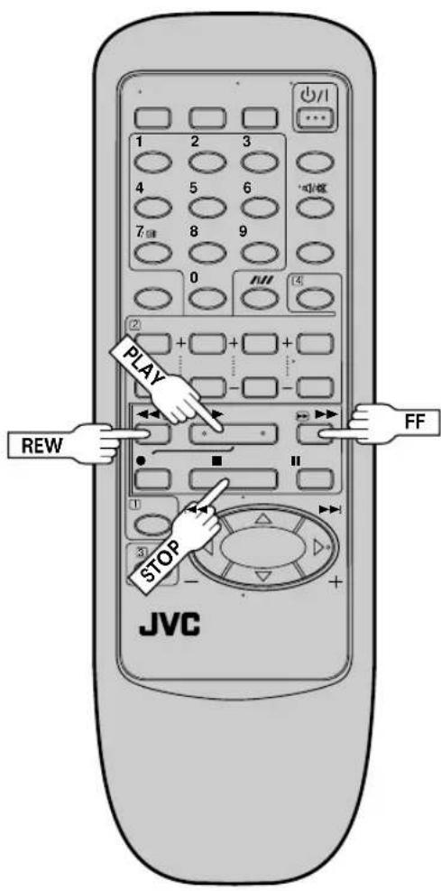 1 2 3 4 5 6 7 8 9 0 PLAY REW STOP JVC FF