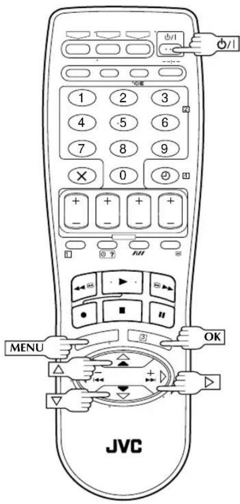 1 2 3 4 -5 6 7 8 9 × 0 + + + + - - - - MENU OK JVC