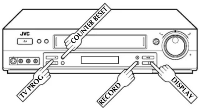 JVC COUNTER RESET TV PROG RECORD DISPLAY