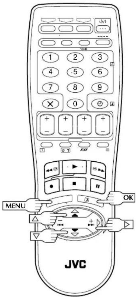 1 2 3 4 .5 6 7 8 9 × 0 + + + - - - - 1 2 3 MENU OK JVC