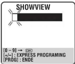 JVC HRS7500 - RUFEN SIE DAS SHOWVIEW- MENÜ AUF - 1
