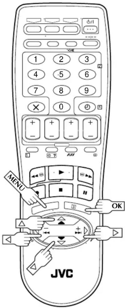 1 2 3 4 5 6 7 8 9 × 0 + + + + - - - - MENU JVC OK
