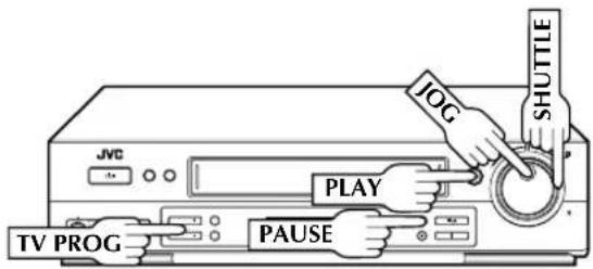 JVC TV PROG PLAY PAUSE JOG SHUTTLE