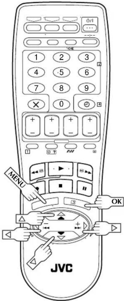 1 2 3 4 5 6 7 8 9 × 0 + + + + - - - - MENU OK JVC
