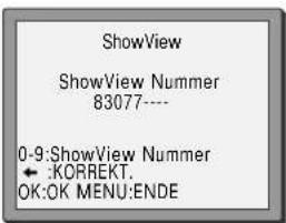 DAEWOO VQ257S - Timeraufnahmen mit ShowView - 2