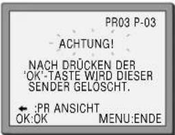 DAEWOO VQ257S - Sender löschen - 12