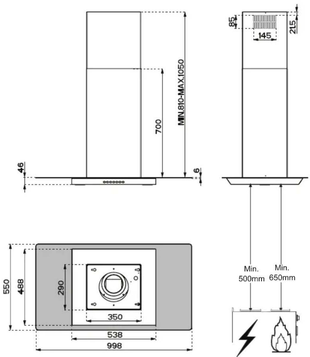 ELECTROLUX EFA9620X - Boyutlar - 1