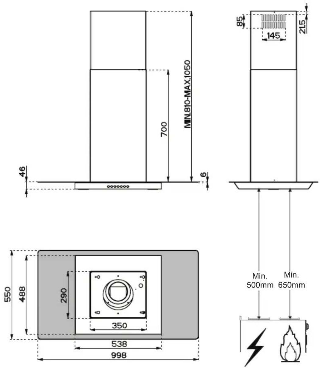 ELECTROLUX EFA9620X - Dimensões - 1