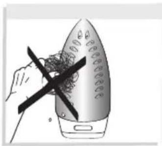 Illustration of a hand using a tool to cut a textured object into a cylindrical container (no text or symbols visible)