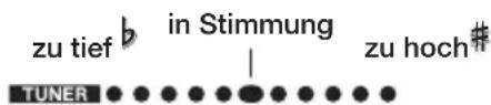 TASCAM Bass trainer CD-BT1MKII - Wenn Sie das chromatische Stimmgerät gewählt haben: - 1