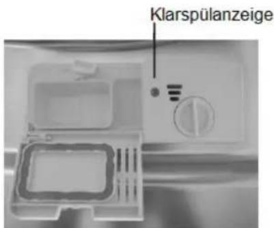 Klarspülanzeige