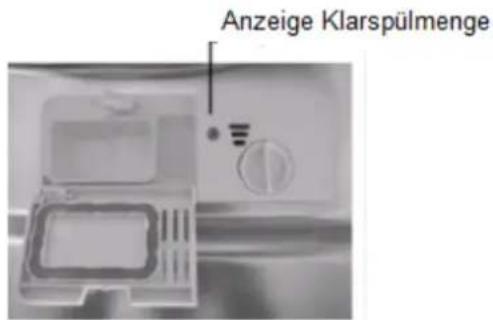 Anzeige Klarspülmenge