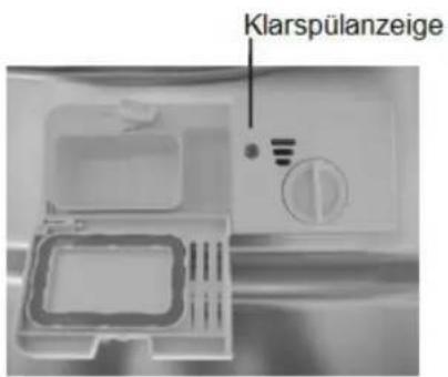 Klarspülanzeige