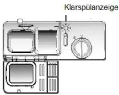 Klarspülanzeige