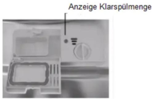 Anzeige Klarspülmenge