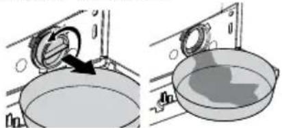 Exquisit WA 5014 - Restliches Wasser ablaufen lassen und Pumpenfilter reinigen - 3