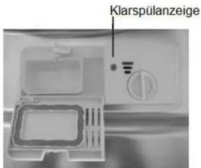 Klarspülanzeige