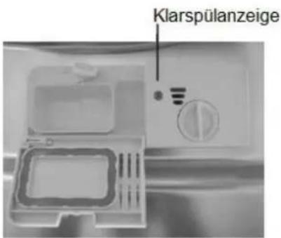 Klarspülanzeige